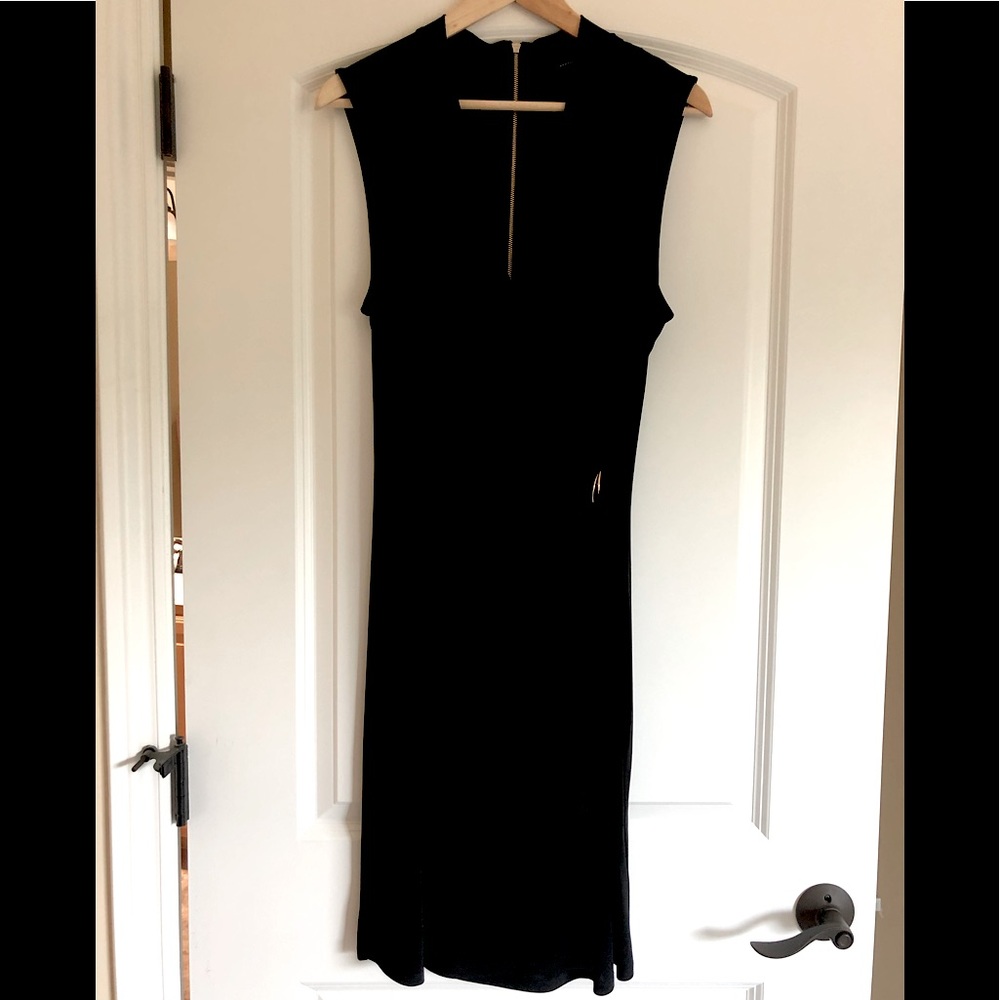 Ann Taylor: Black Sleeveless Wrap Dress.